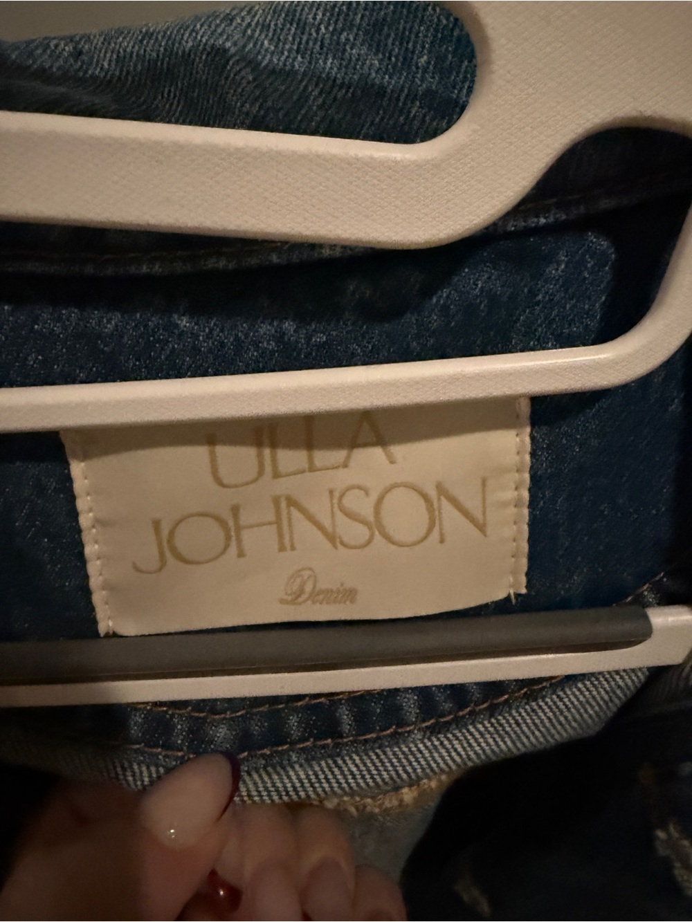 Ulla Johnson Odette Blue Denim Jacket with Gold Buttons - Picture 3 of 7